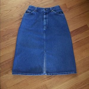 Vintage Lee Midi-Skirt, A-Line, High-Waisted